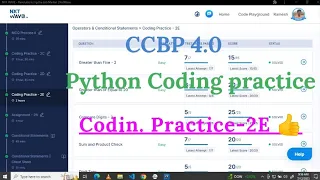 Python coding Practice - 2E NXT Wave