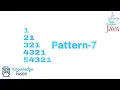 Pattern-7 using JAVA Programming ICSE