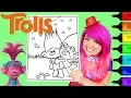 Coloring Trolls Poppy Branch Coloring Book Page Colored Markers Prismacolor KiMMi THE CLOWN