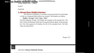 Inputbox and Messagebox in visual basic 6 0 Part 2