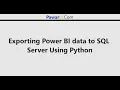 Exporting Power BI Desktop data to SQL Server using Python Sandeep Pawar PawarBI com