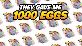 The devs gave me 1000 eggs in Pet Sim 99 to open