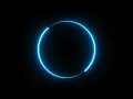 No Copyright Round Circle Blue Neon Frame Seamless Loop