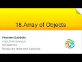 Array of Objects Javascript Foundation Training s In telugu 18