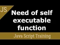 Use of self executable function in JavaScript