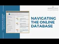 Navigating the Online Database
