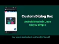 How to create a Custom Dialog box in Android Studio in Java 2024 Learn with Debasish