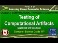 Class 11 Testing of Computational Artifacts Computational Artifacts Example Learning Camp