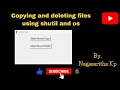 Copying and Deleting files using shutil and os