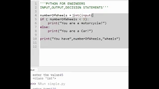 python for Engineers-3 input output if else