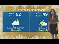 Cool Sunday with clouds much colder Christmas Eve