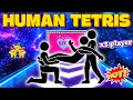 HUMAN TETRIS 3 Player Co-op Viral Challenge Interactive Warm Up