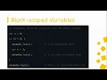 web development tutorial - Block-scoped Variables part