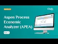 Tutorial Aspen Plus Aspen Process Economic Analyzer APEA - Part 1