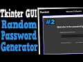 Random Password Generator Using Tkinter Python Modern Tkinter GUI Part