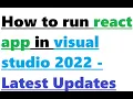 How to run react app in visual studio 2022