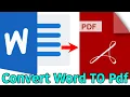 Word to PDF File Convert Bangla Tutorial PDF File How to Convert Word to PDF