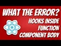 ReactJS Hooks can only be called inside the body of a function component - What the Error