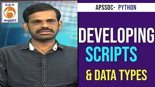 Developing Scripts Data Types Python Training Program APSSDC Mana TV