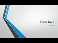 FREE CORE Java Tutorials Class 7