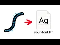 Turn Vectors Into A Font File ttf