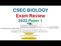 CSEC 2022 Biology Paper 1 with explanations