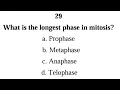 Understand MITOSIS with these 30 MCQS and answers