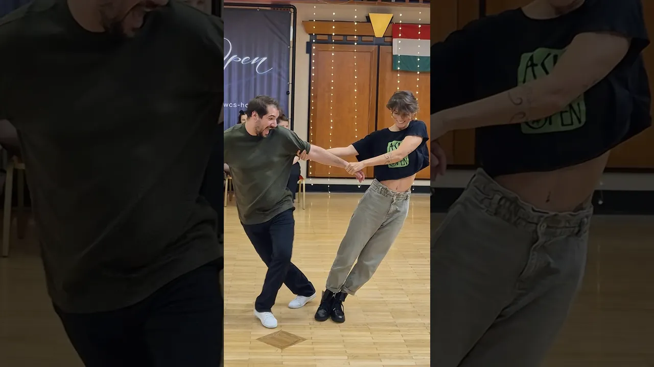 Swinging in counterbalance ! 🙌🏼 mon Ludo 💚 #dance #wcs #improv