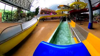 Tropical Islands Double Racer left Matslide Waterslide