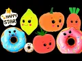 Funky Veggies with Donuts Dancing KIDS Animation - Veggies Donuts Dance Party