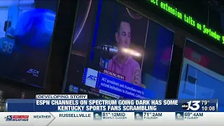 Kentucky sports fans left scrambling as ESPN channels on Spectrum go dark