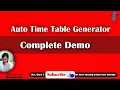 Auto Time Time Table Generator Demo Using Genetic Algorithm
