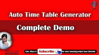 Auto Time Time Table Generator Demo Using Genetic Algorithm