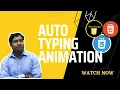 TEXT TYPING ANIMATION USING HTML CSS JS Auto Typing Text Effect JavaScript Animation