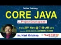 Core Java Online Training by Mr Hari Krishna