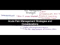 Acute Pain Management Strategies and Considerations