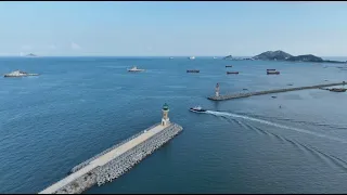 Amazing aerial views of gorgeous Guishan Island in Zhuhai Guangdong Province 2022