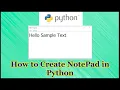 How to Make NotePad in Python Tutorial Part 15 14
