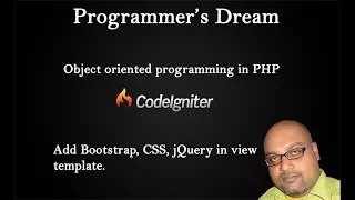 Front-End Setup CSS JS Includes jQuery Bootstrap - Codeigniter tutorial 4