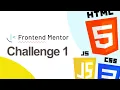 Learning HTML CSS and JS through Frontend Mentor - Challenge 1