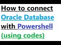 How to connect oracle with Powershell