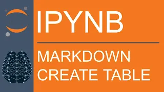 Jupyter Notebook Markdown How to Create a Table
