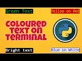 How to add Custom colors to text on Terminal Python mini project Crazy Coders