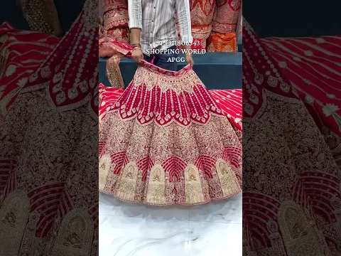 DESIGNER Maroon BRIDAL LEHENGA Wedding Shopping CHANDNI CHOWK DELHI😍 #lehenga #wedding #shorts
