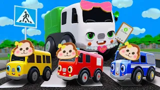 Five Little Monkeys | Let’s Go To School! | Nursery Rhymes & Kids Songs - Baby Car Songs TV