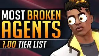 MOST BROKEN and WORST AGENTS TIER LIST - NEW Patch 1.00 Update - Valorant Pro Guide