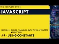 Using Constants in JavaScript Hindi JavaScript The Complete Guide