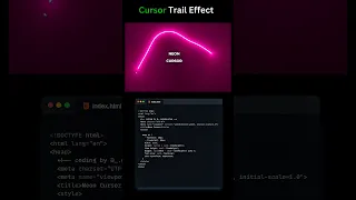 Neon cursor using html css and javascript