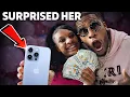 Surprising Camari with 12000 and the iphone 15 at her birt ay party