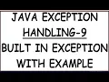 BUILT IN EXCEPTIONS IN JAVA
